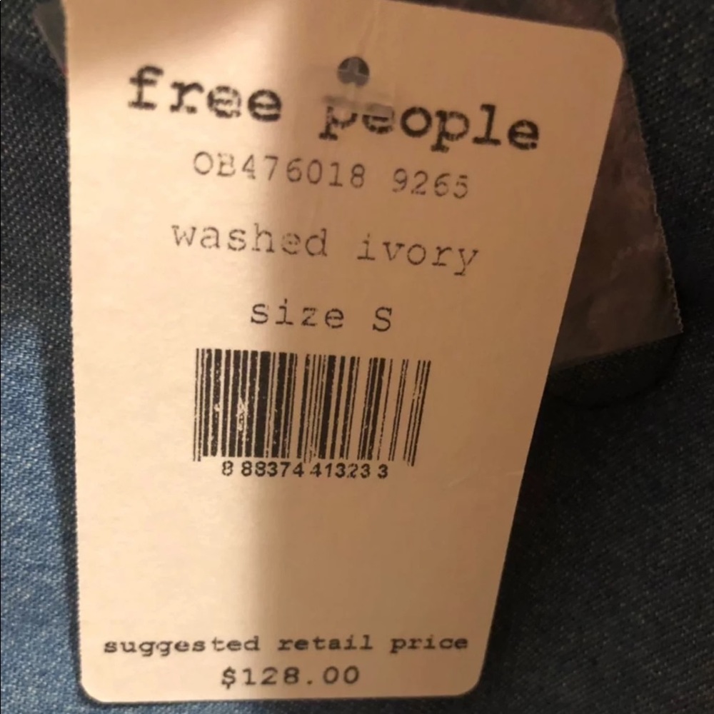 NWT Free People Washed Ivory Dress Sz S - Picture 4 of 4